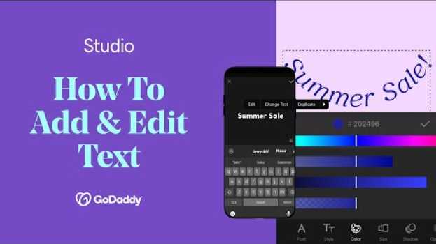 Video How to Add & Edit Text | GoDaddy Studio po polsku