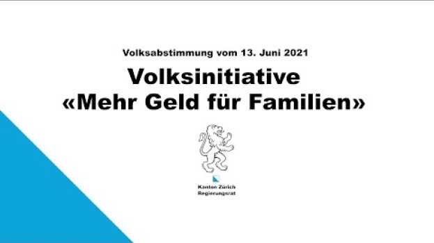 Video Volksinitiative «Mehr Geld für Familien» en español