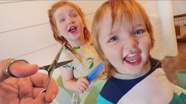 Video NiKO gets his FiRST HAIRCUT!! Adley cuts her little brothers hair during our Family Spa Day inside! po polsku