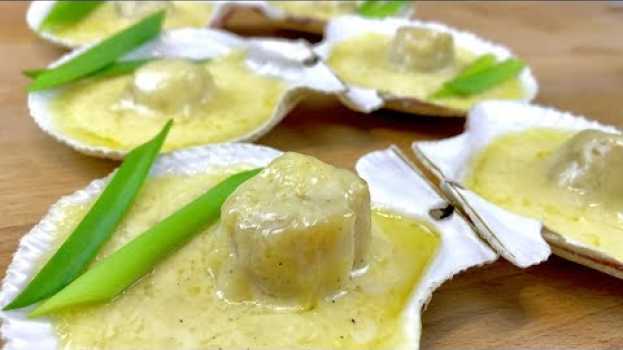 Video Морские гребешки со сливочным соусом в раковинах под сыром / Scallops with cream sauce. Eng sub in English