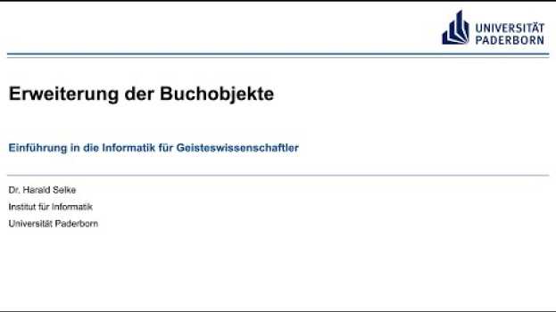 Video Ein Beispiel – Buchobjekte su italiano