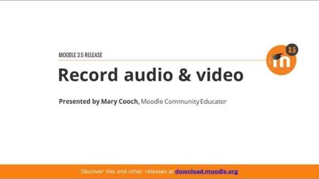 Video Record audio and video in Moodle 3.5 em português