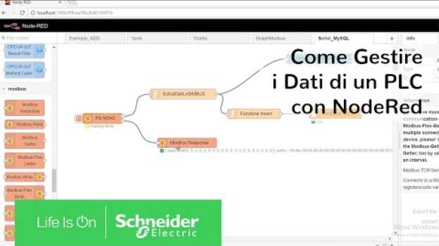 Video Come Gestire i Dati di un PLC con NodeRed | Schneider Electric Italia   türkçe