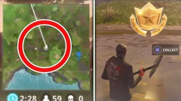 Video CERCA TRA UNA TORRE DI VEICOLI, UNA SCULTURA DI ROCCIA E UN CERCHIO DI SIEPI - SFIDA FORTNITE ITA   türkçe