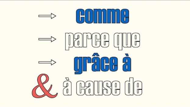 Video expression de la cause - comme - parce que - grâce à po polsku