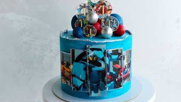 Video Модульная картинка на торт. Леденцы с сахарной бумагой\ Modular picture on the cake. in English
