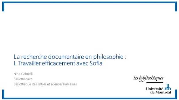 Video Travailler efficacement avec Sofia en español