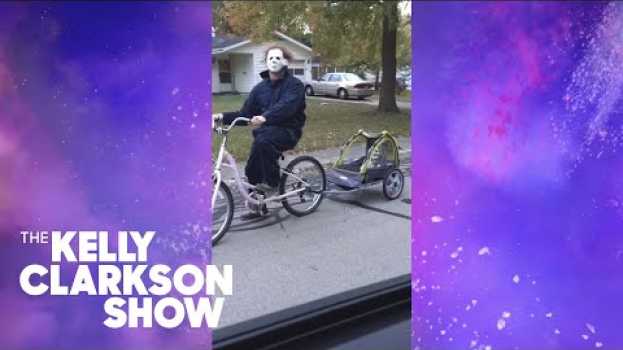 Video Wife Not Amused By Husband Who Terrorizes Neighborhood Dressed As Mike Myers From 'Halloween' su italiano