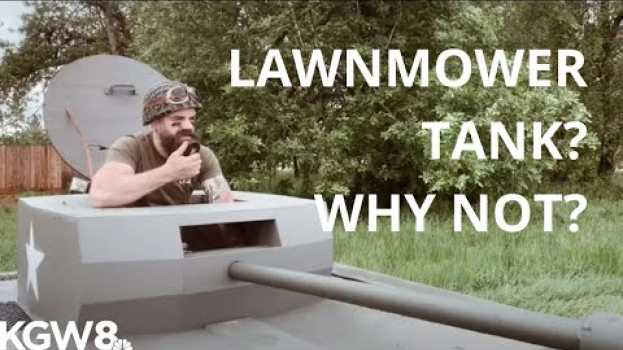 Video Turning a lawnmower into a tank that shoots potatoes. Because why not? auf Deutsch