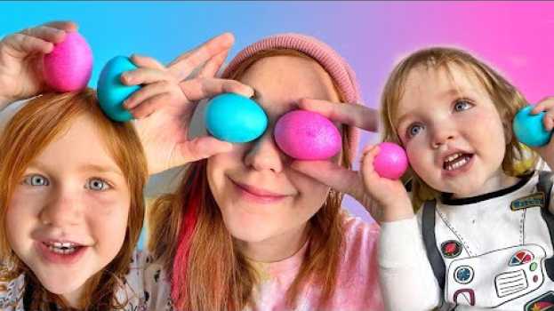 Video BOY or GIRL?!?? what is our NEW BABY? Adley egg smash on mom and dad to learn the babies gender! po polsku