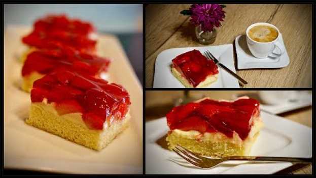 Video Unglaublich leckerer Erdbeerkuchen vom Blech mit Vanillecreme | Erdbeerschnitten | Mimi´s Küchenwelt en français