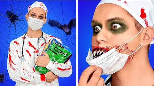 Video FUN SPOOKY HALLOWEEN COSTUMES IDEAS || DIY Scary Make up Hacks And Party Pranks By 123 GO! BOYS auf Deutsch