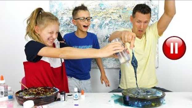 Video PAUSE SLIME CHALLENGE with Our DAD!!! en français