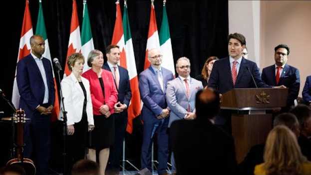 Video Le PM Trudeau prononce une allocution lors d’une réception pour le Mois du patrimoine italien em português