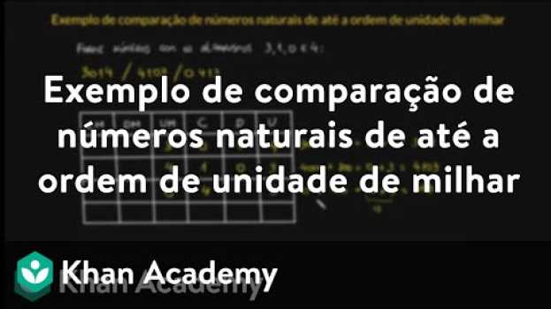 Видео Exemplo de comparação de números naturais de até a ordem de unidade de milhar на русском