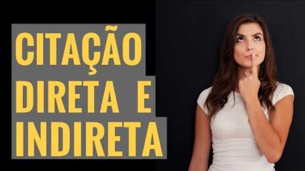 Видео Como fazer citação direta e indireta Seguindo as Normas ABNT 2019 на русском