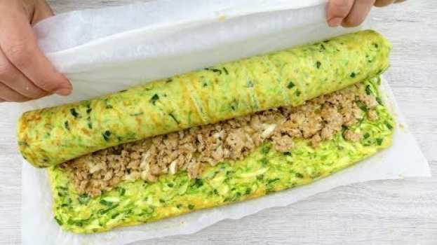Video Вкуснятина с фаршем! Закусочный кабачковый рулет   türkçe