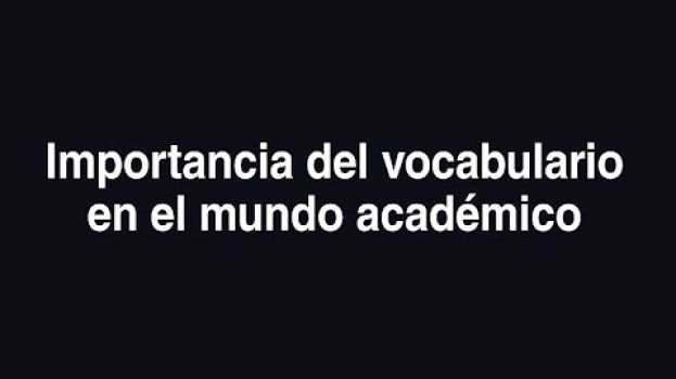 Video REDA   Importancia del vocabulario en el mundo académico po polsku
