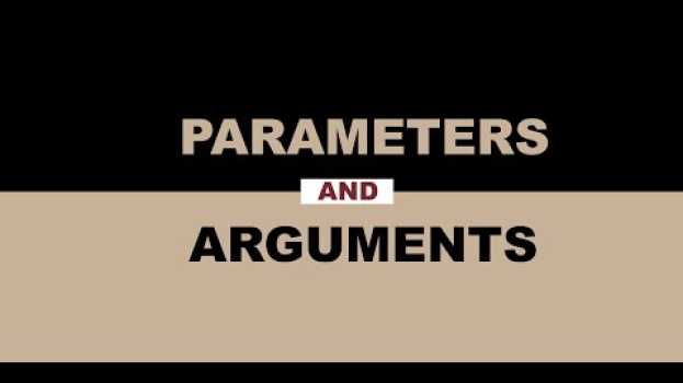 Video Parameters and Arguments em português