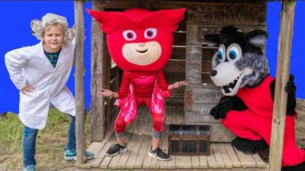 Video Assistant Romeo works With PJ Masks Owlette to find his Treasure auf Deutsch