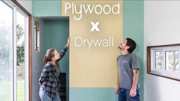 Video Is Drywall better than Plywood Walls? (testing drywalls on our shipping container bathroom) #084 su italiano