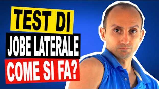 Video Test di Jobe Laterale per il Dolore alla Spalla e Debolezza en español