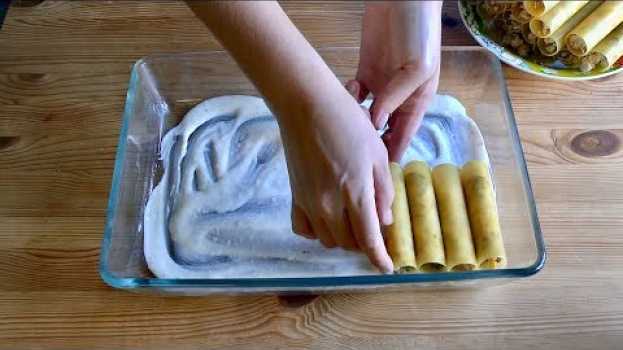 Video Каннеллони под соусом Бешамель с начинкой из Куриного фарша и Грибами/Приготовить проще простого en español