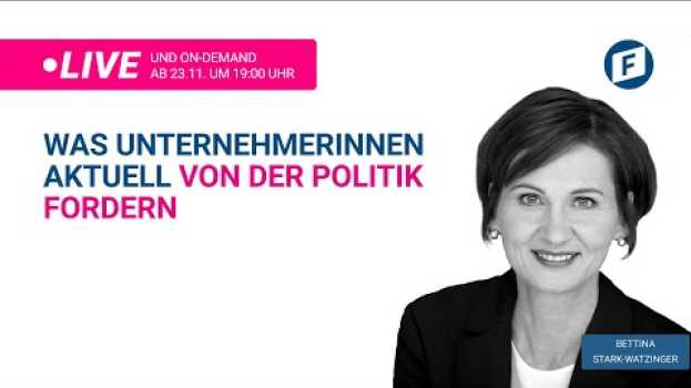 Video HIGHLIGHT: Business meets politics mit Bettina Stark-Watzinger en français