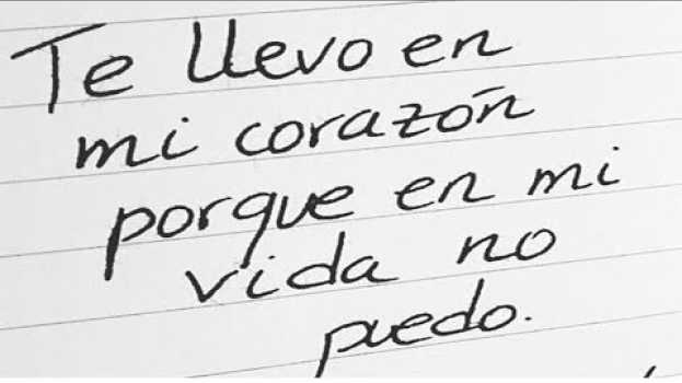 Video 💖Te llevo en mi corazón porque en mi vida ya no puedo in English