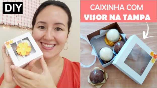 Video Como fazer CAIXINHA para BOMBONS com VISOR NA TAMPA - 9 cm x 9 cm x 4 cm - Caixa de Papel - DIY   türkçe