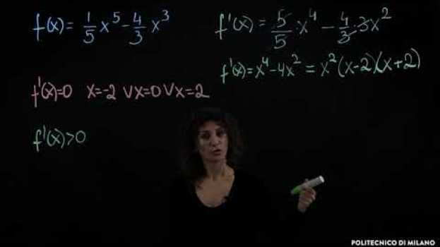 Video Esercitazione su massimi, minimi, flessi (Nadia Monastirli) em português