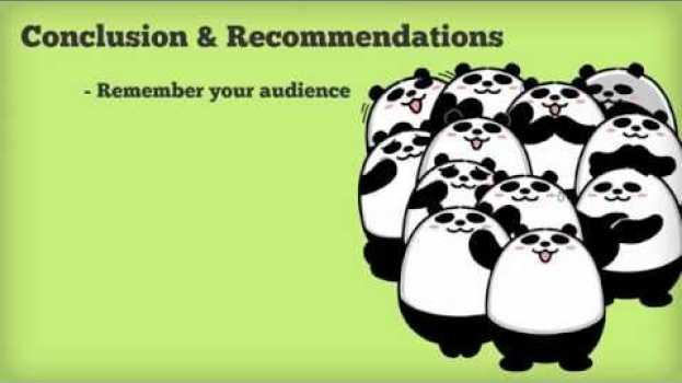 Video Academic report: conclusion and recommendations en español