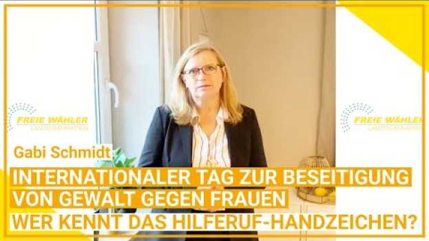 Video Gabi Schmidt zum Internationalen Tag der Beseitigung von Gewalt gegen Frauen 25.11.2021 en Español