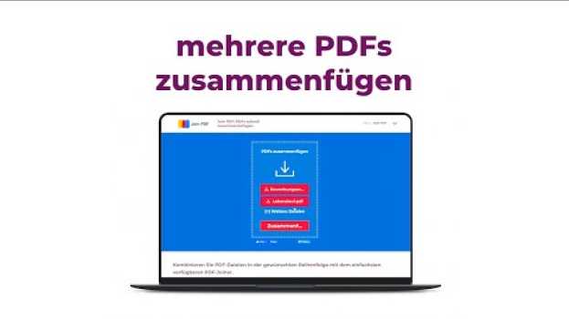 Video Einzelne PDFs zu einer PDF-Datei zusammenfügen in English