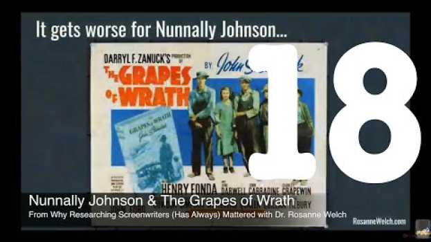 Video 18 Nunnally Johnson and The Grapes Of Wrath from Why Researching Screenwriters (has Always) Mattered auf Deutsch