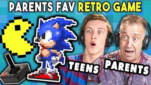 Video Parents Play Their Favorite Video Game With Their Teens (Sega, Atari) | REACT su italiano