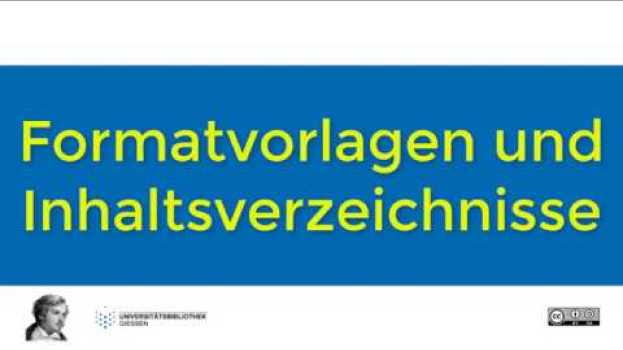 Video Formatvorlagen und Inhaltsverzeichnisse po polsku