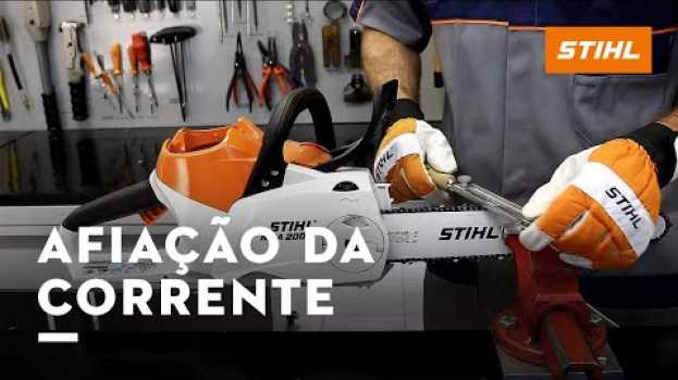 Video Como afiar corrente da sua motosserra em português