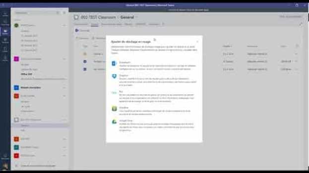 Video Gestion des fichiers dans TEAMS en español