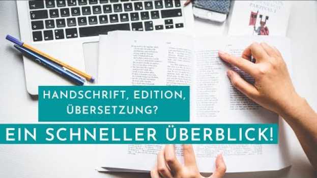 Video Wie wird aus einem handschriftlich überlieferten Text ein Lesetext?   türkçe