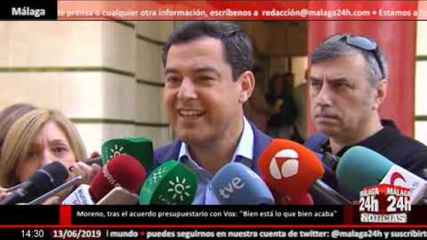 Video Noticia - Moreno, tras el acuerdo presupuestario con Vox: "Bien está lo que bien acaba" en español