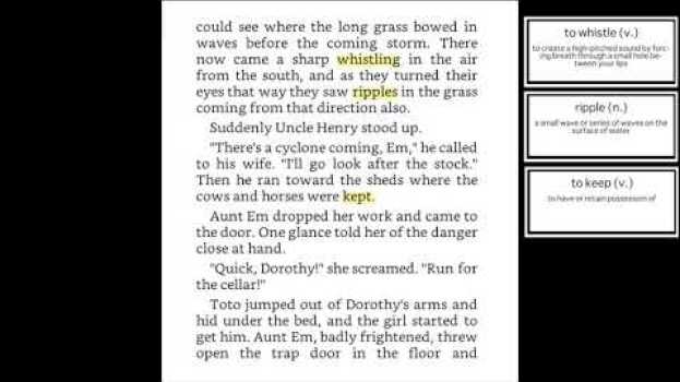 Video Learn English With Stories | The Wonderful Wizard of Oz Chapter 1 su italiano