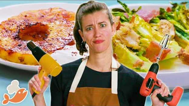 Video Can This Chef Cook A 3-Course Meal With Power Tools? • Tasty em português
