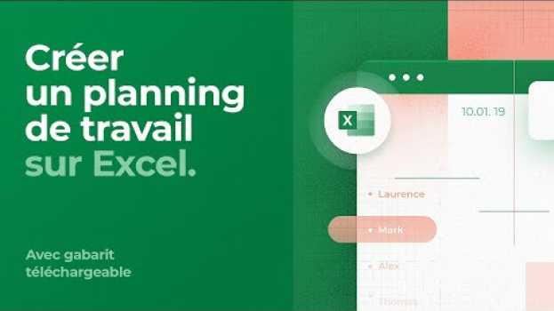 Video Comment faire un planning de travail sur Excel   türkçe