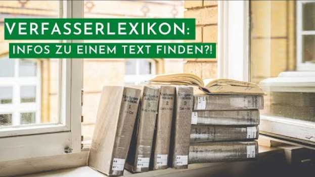 Video Wie finde ich Informationen zu einem bestimmten Text im Verfasserlexikon? po polsku
