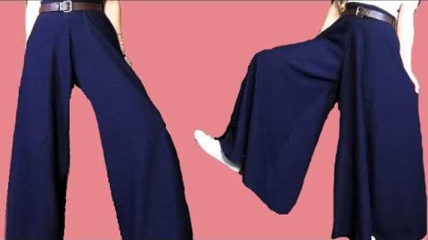 Video PANTAPALAZZO ✂ Cucito senza cartamodello | DIY PALAZZO PANTS | DevaNatura em português