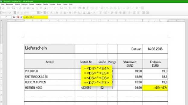 Video Eine Tabelle erstellen in Writer - LibreOffice 6 (German/Deutsch) su italiano