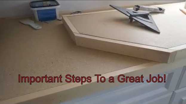 Video DIY how to prepare for Laminate kitchen countertop, build up strips laminate countertop en français