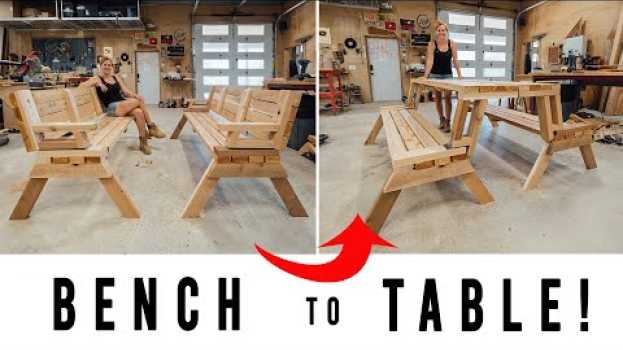 Video DIY Folding Bench | Turns Into a Table em português
