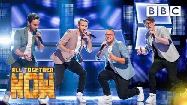 Video Energetic Xavier first out with HAPPY! ☺️ - BBC All Together Now 🎤 em português